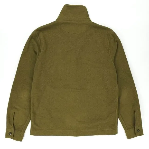 J CREW Sportsman Fleece Shirt Jacket Overshirt Military Olive Minimal Gorpcore - Picture 7 of 9